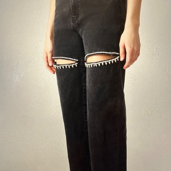 STEVE MADDEN TAYLOR JEAN  New BLACK  “30/31”  Western current style - Picture 3 of 11